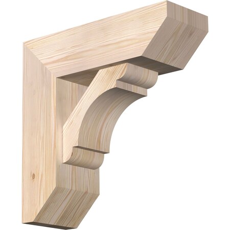 Ekena Millwork Olympic Slat Smooth Bracket w/ Offset Brace, Douglas Fir, 7 1/2"W x 22"D x 22"H BKT0806X22X22OLY06SDF